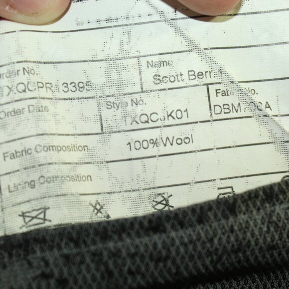 Scott Berna Men's 46L Grey Wool Blazer - Picture 4 of 10